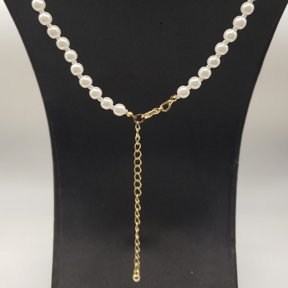 Graduated Faux Pearl Necklace Vintage Costume Jewelry Natural Knotted Tassel - Picture 7 of 7